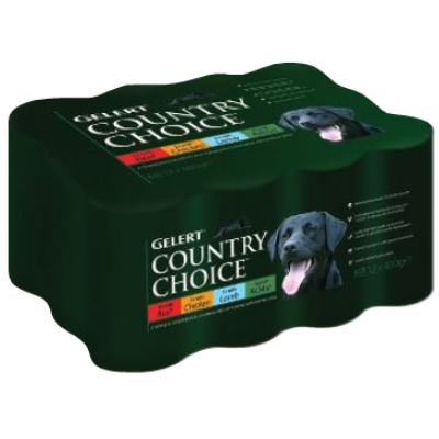 Gelert Country Choice Dog (12 x 400g Tins)
